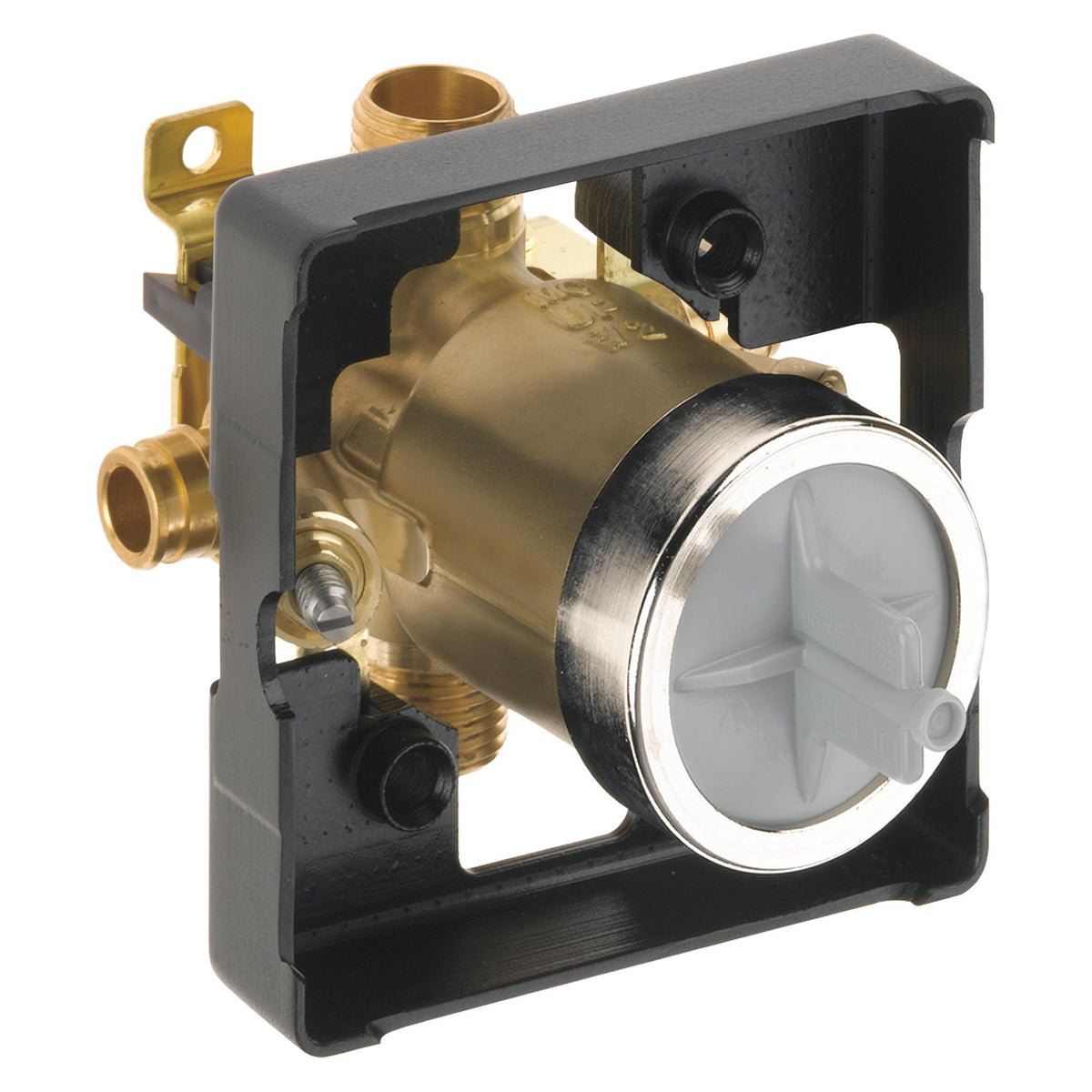 DELTA® R10000-MFWS MultiChoice® Universal Tub and Shower Rough-In Valve Body, 1/2 in Cold Expansion PEX Inlet x 1/2 in Pex Cold Expansion Outlet, Forged Brass Body
