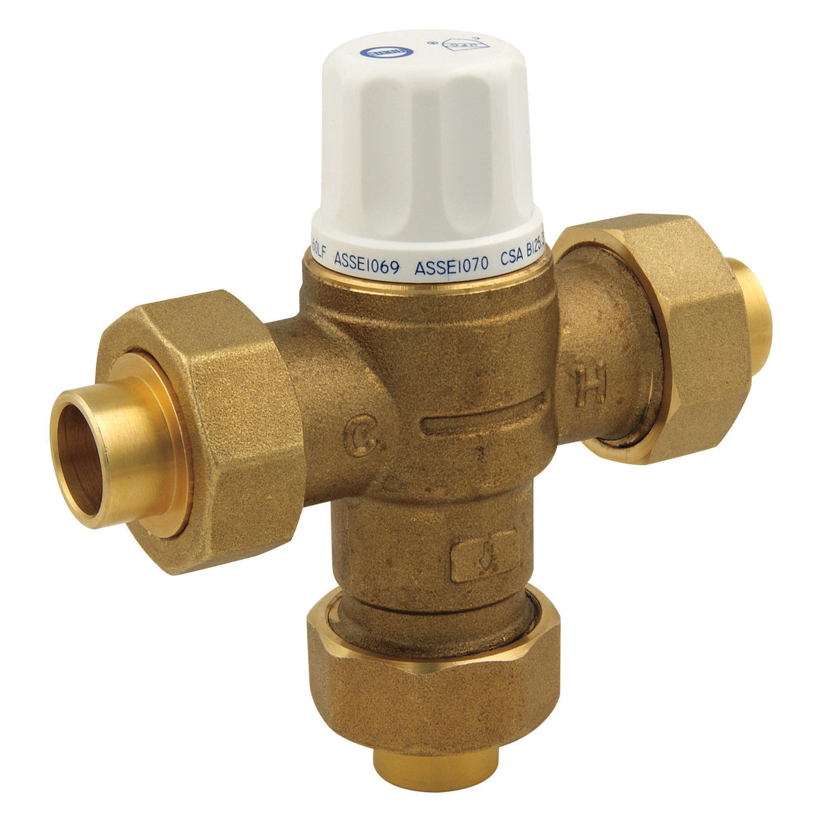 Commercial R2570-MIXLF Thermostatic Mixing Valve, 1/2 in C Inlet x 1/2 in C Outlet, Import