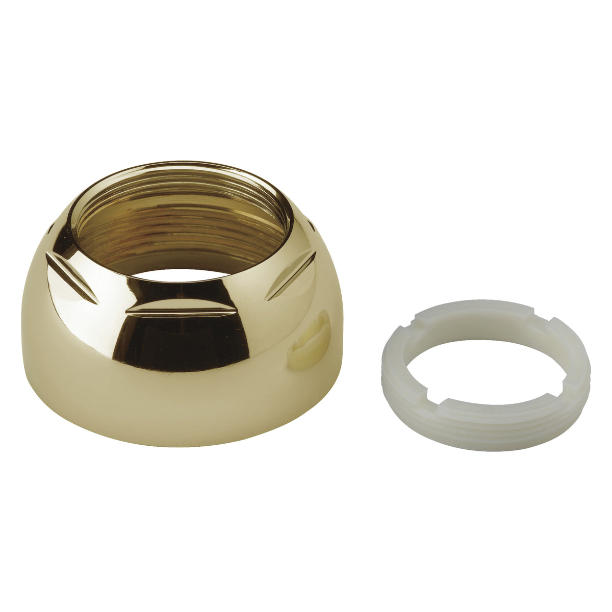 Cap Assembly with Adjusting Ring - Polished Brass