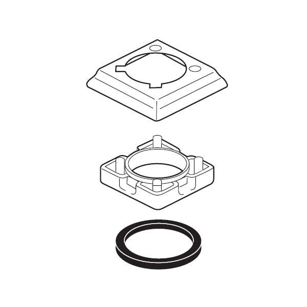Dryden - Single Hole Escutcheon - Stainless Steel