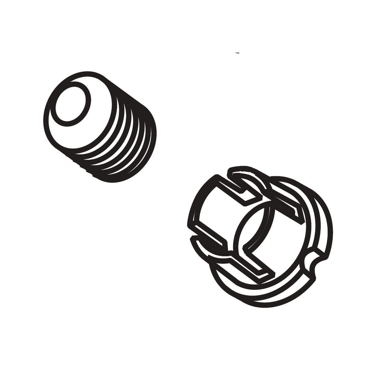 DELTA® RP64072 Trinsic® Set Screw and Button, Polished Chrome, Import