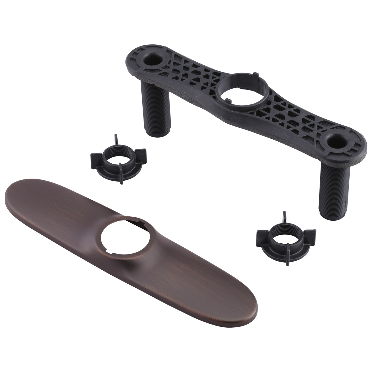 DELTA® RP70714RB Essa® Escutcheon With Baseplate and Nuts, 15.4 in L x 3 in H x 6.9 in W, Venetian Bronze, Import