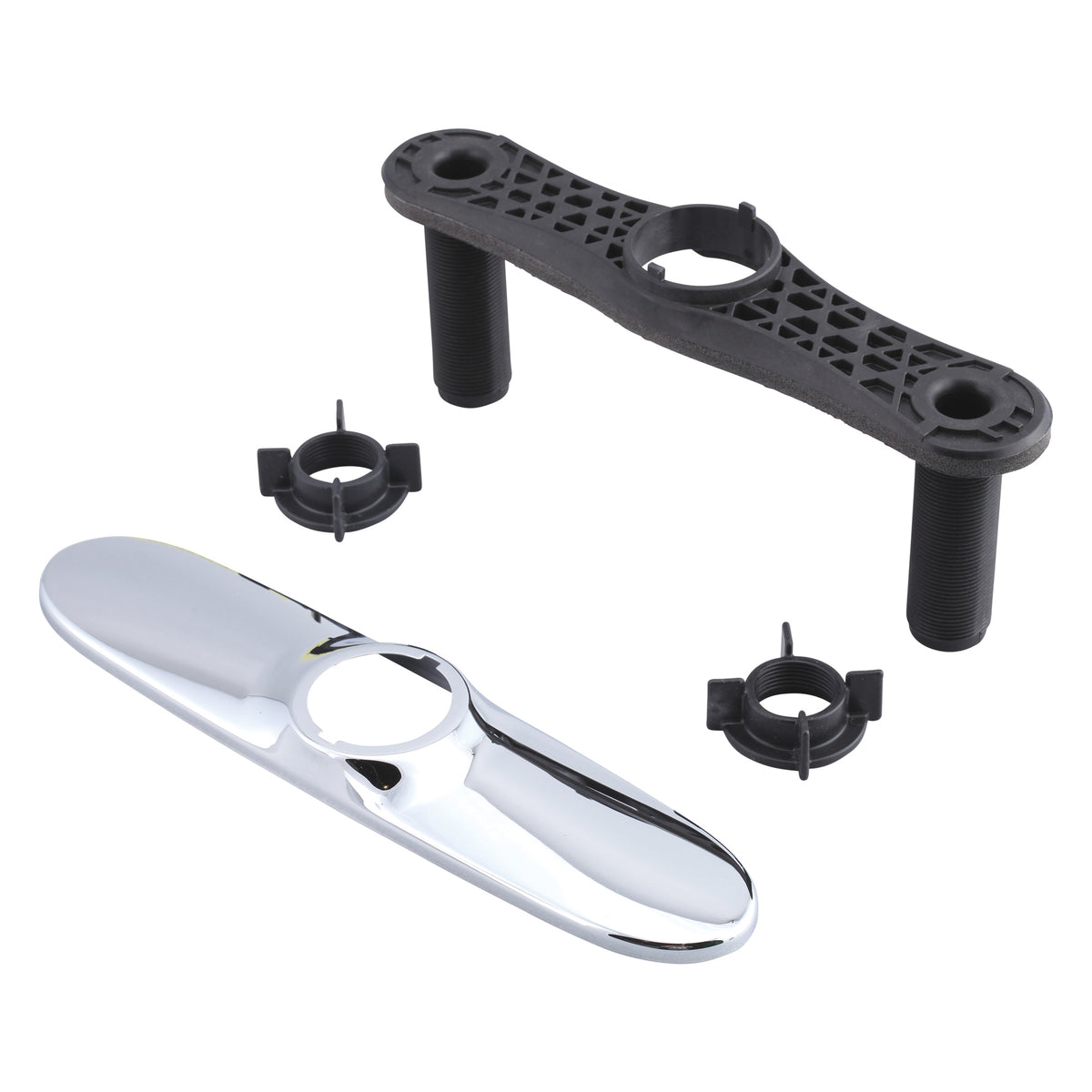 DELTA® RP70714KS Dunsley™ Escutcheon, For Use With Kitchen Faucet, 3/4 in L x 2-1/2 in W x 11 in H, Black Stainless, Import
