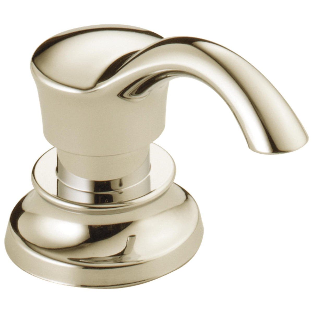 DELTA® RP71543PN Cassidy™ Soap/Lotion Dispenser and Bottle, Polished Nickel, Plastic, Import