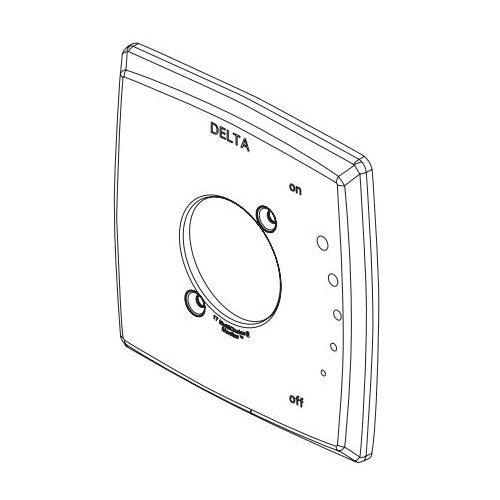 DELTA® RP77089BL Ashlyn® Escutcheon, 1/2 in L x 6 in W x 6 in H, Matte Black