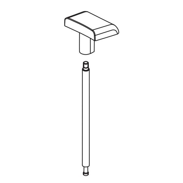 DELTA® RP77860BL Ashlyn® Diverter Lift Rod and Finial, For Use With Ashlyn® T4764 Roman Tub Trim, Matte Black, Import
