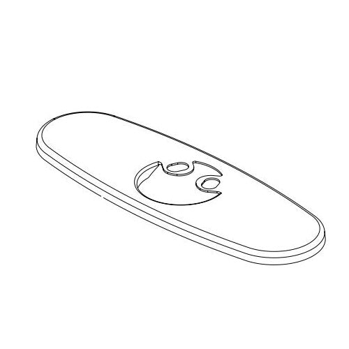 DELTA® RP78359BL Optional Escutcheon and Gasket, For Use With Model 559LF-PP/559LF-GPM-PP/559LF-HGM-PP 1-Handle 3-Hole Modern Project Pack Bathroom Faucet, 2.13 in L x 6.38 in W x 0.19 in H, Matte Black, Import