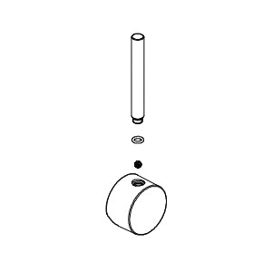 DELTA® RP81001AR Felix™ Single Lever Handle, For Use With Faucet, Arctic™ Stainless Steel, Import