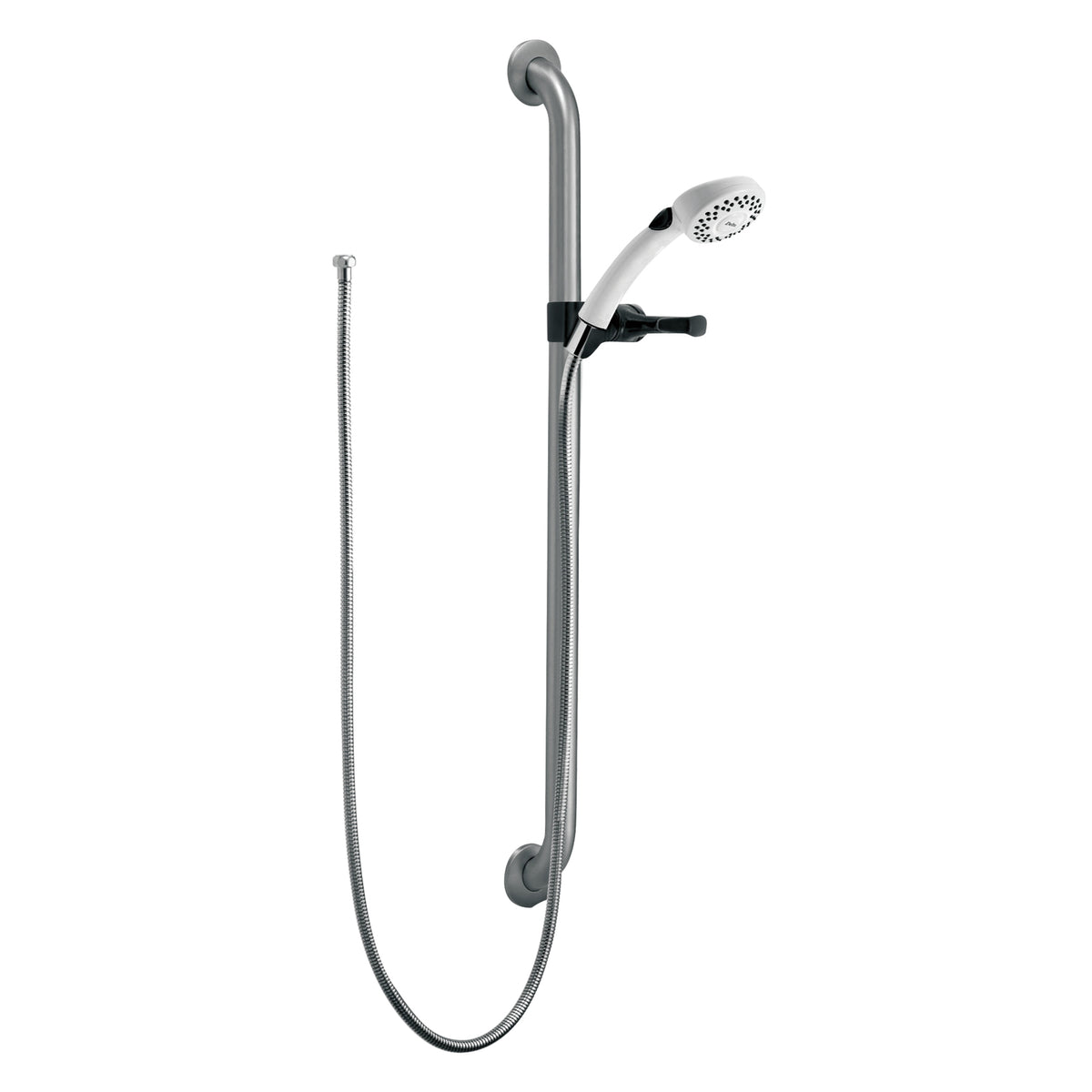 Commercial RPW136HDF Hand Shower, HDF®, 2-Function Shower Head, 2.5 gpm, 60 to 82 in L Hose, 1/2 in Connection, Stainless Steel, Import