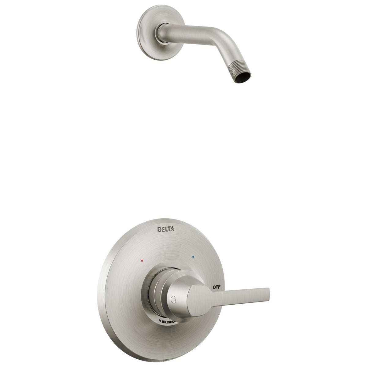 DELTA® T14272-SS-PR-LHD Monitor® 14 Series Shower Trim, 6 gpm Valve, 1.75 gpm Shower, Lumicoat™ Stainless