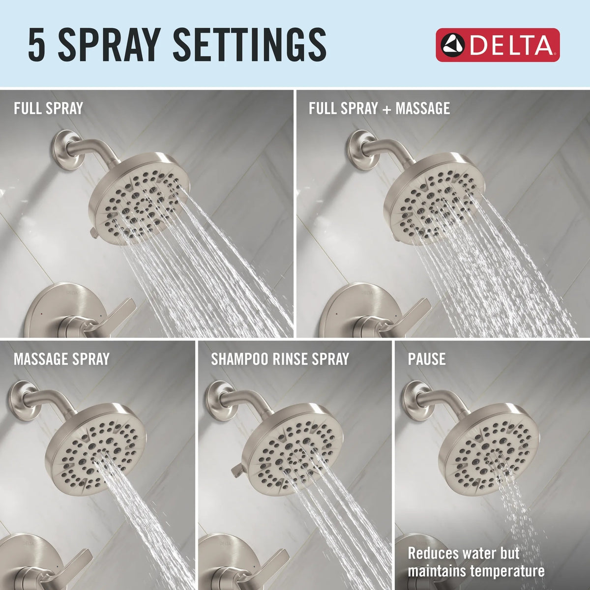 Lineax - 14 Series Tub and Shower Faucet Trim - Stainless