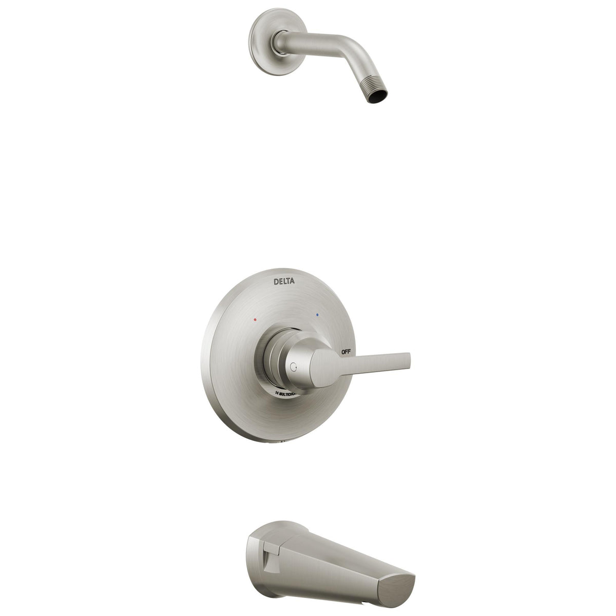 DELTA® T14472-SS-PR-LHD Monitor® 14 Series Shower Trim, 6 gpm Valve, 1.75 gpm Shower, Lumicoat™ Stainless