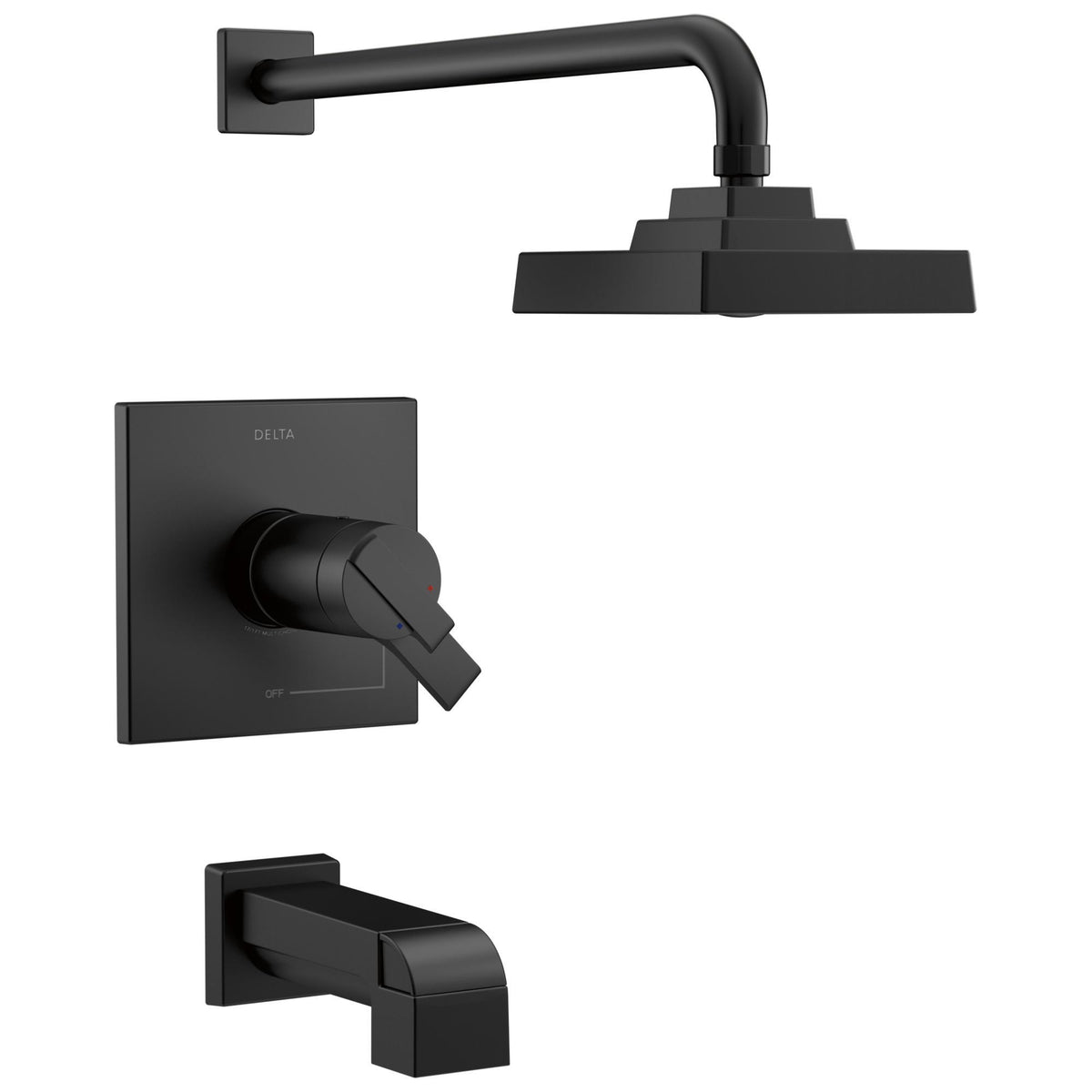 DELTA® T17T467-BL 17T Volume Control Tub and Shower Trim, 1.75 gpm Shower, Matte Black