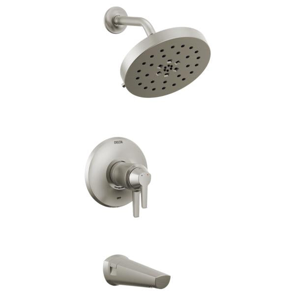 DELTA® T17T471-SS-PR 17T Tub and Shower Trim With UltraSoak® Technology, 8.6 gpm Valve, 1.75 gpm Shower, Lumicoat™ Stainless
