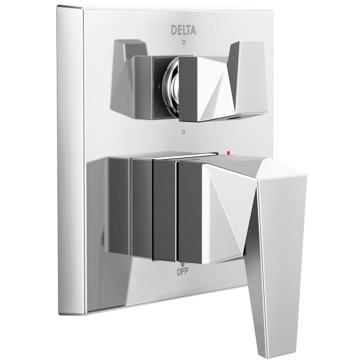 DELTA® T24943-PR Monitor® 14 Series Square Valve Trim With 6-Setting Diverter, 5 gpm Shower, Lumicoat™ Polished Chrome