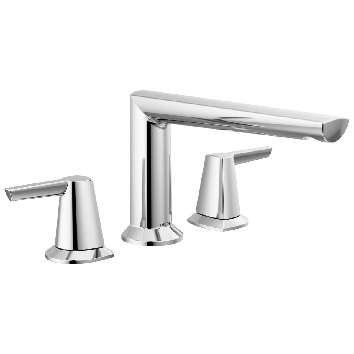 DELTA® T2771-PR Galeon™ Roman Tub Trim, Commercial/Residential, 8 to 16 in Center, Lumicoat™ Polished Chrome, 2 Handles, Import