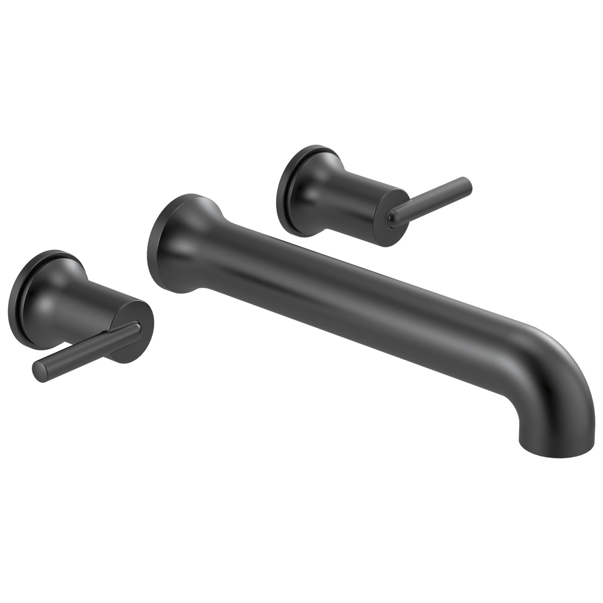 DELTA® T5759-BLWL Trinsic® Tub Filler, 8 in Center, Matte Black, 2 Handles, Import