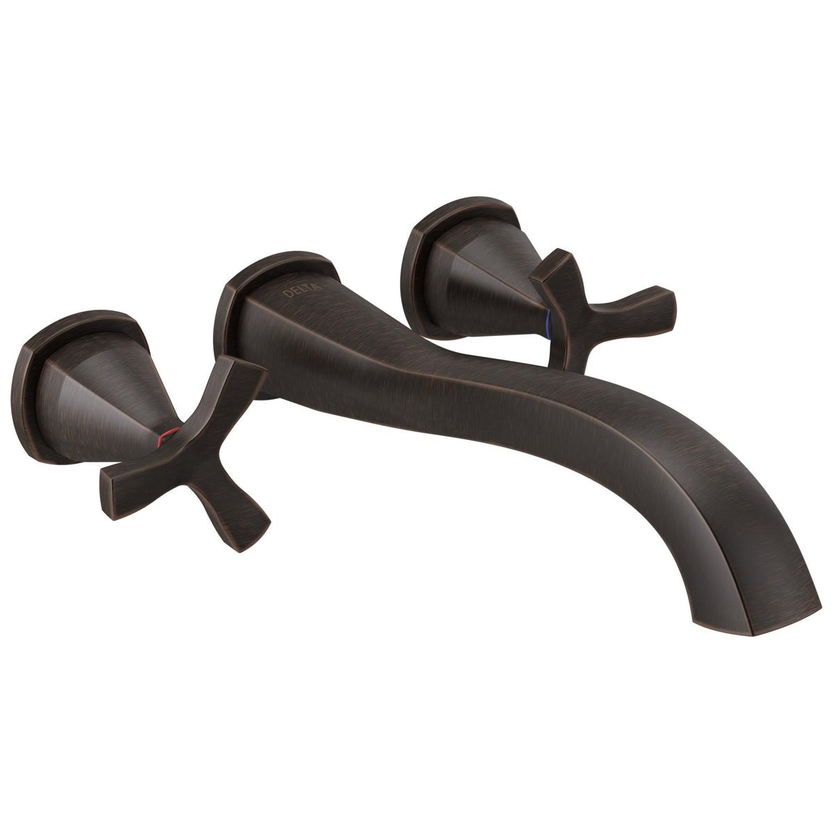 DELTA® Stryke™ Tub Filler, 8 gpm Flow Rate, 8 in Center, Venetian Bronze, 2 Handles, Import, Commercial