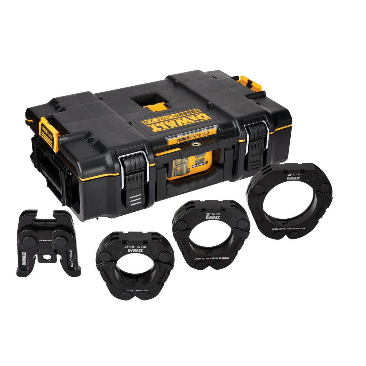DeWALT® DCE201K Press Rings and Actuator Kit, For Use With 2-1/2 to 4 in Standard CTS Pipes