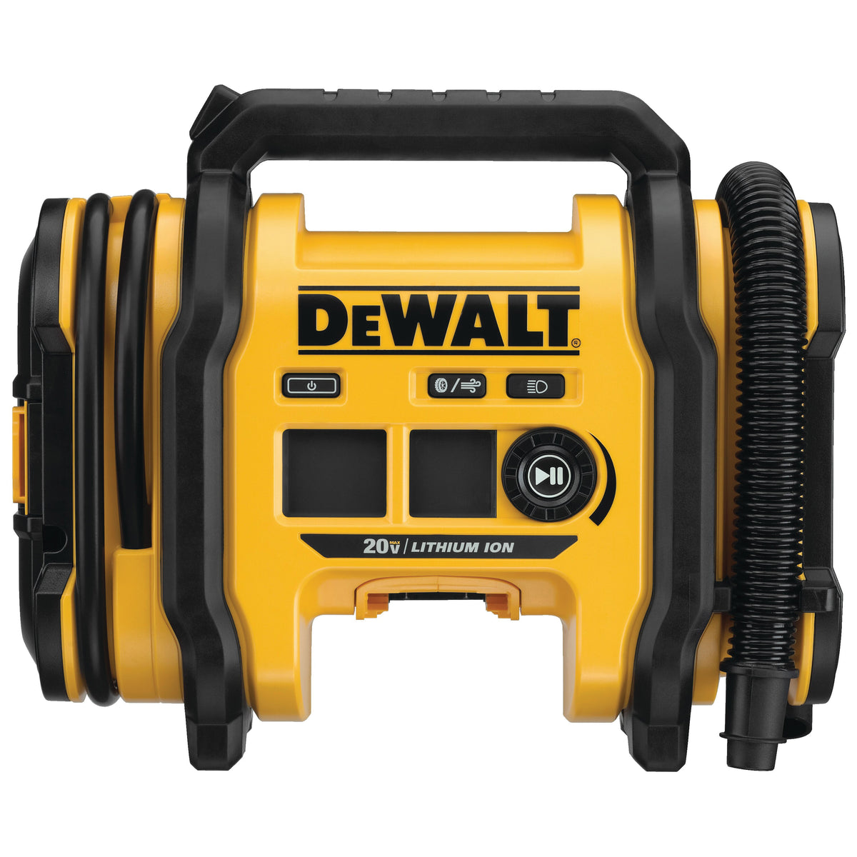 DeWALT® DCC020IB 20V MAX Corded/Cordless Air Inflator, 1/4 in Thread, 29 in High Pressure Hose, Plastic