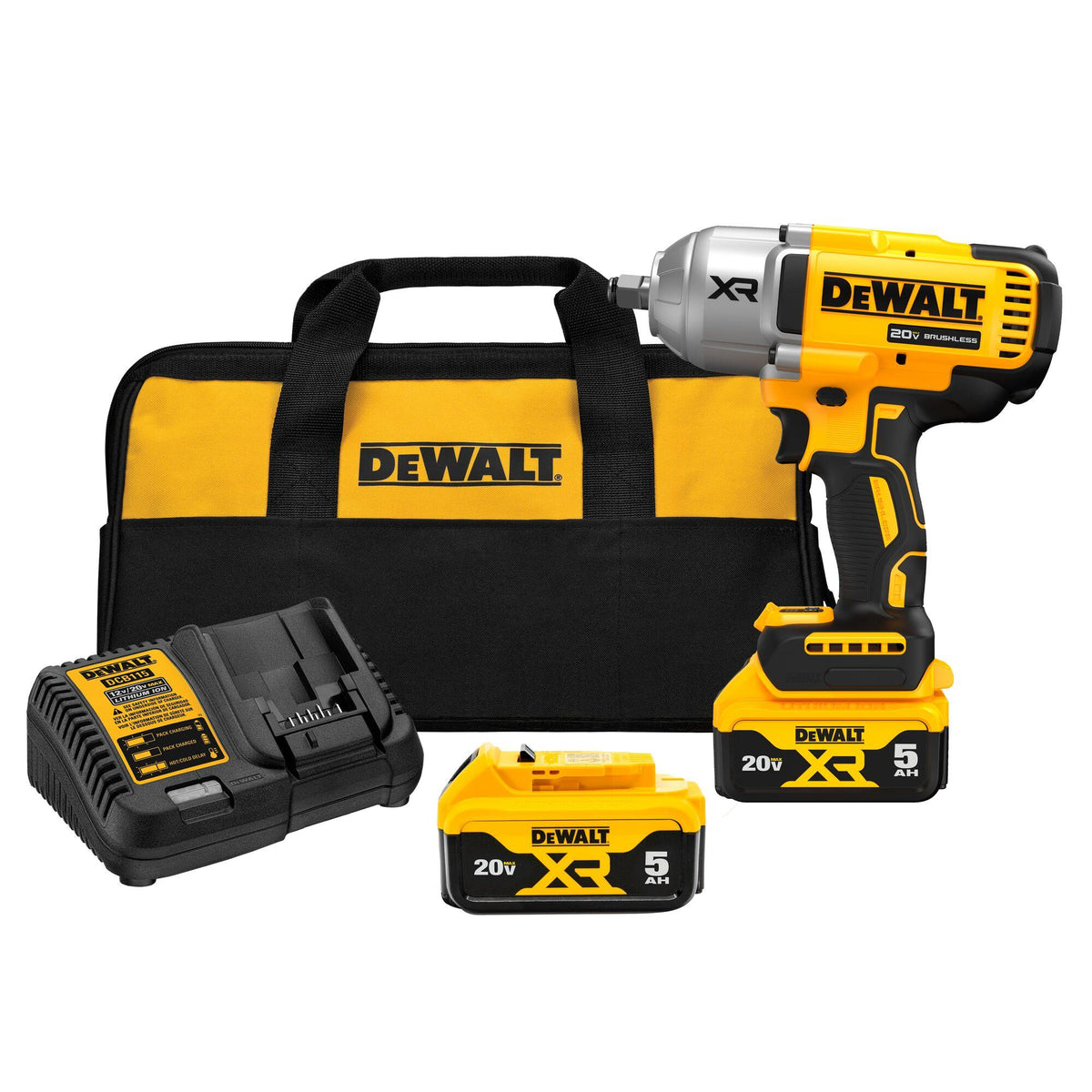 DeWALT® DCF900P2 Cordless Wrench, 1/2 in Drive Impact/Power Drive, 2200 bpm, 1200 in-lb Torque Rating, 20 V DC