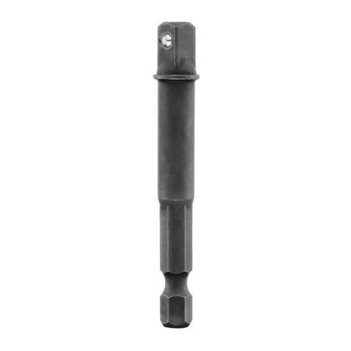 DeWALT® IMPACT READY® DW2547IR Hex Shank Socket Adapter, Black Oxide, Hex x Square Drive, 1/4 in Male Drive, 1/2 in Female Drive, Male x Male Adapter, Steel