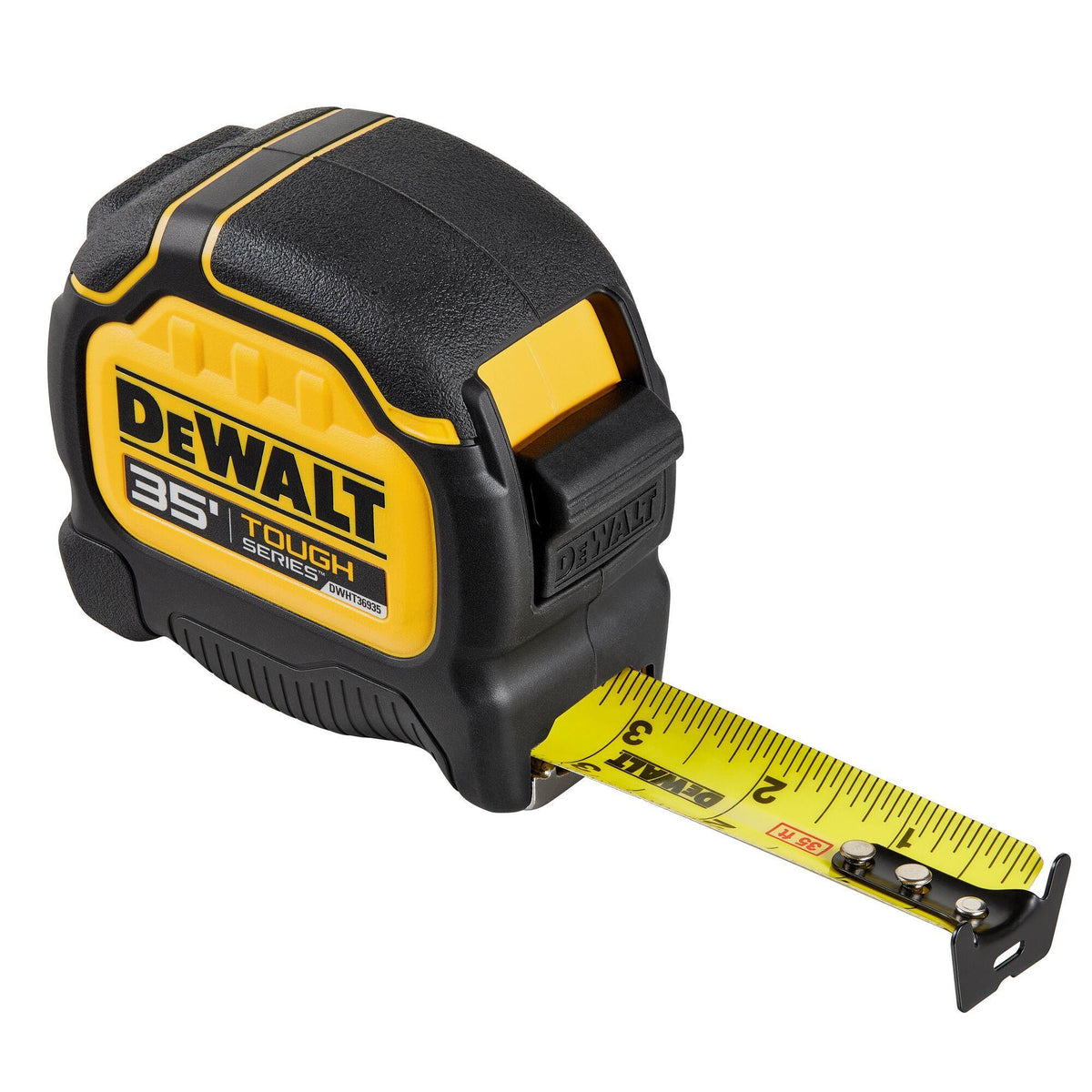 DeWALT® ToughSeries™ DWHT36935S Tape Measure, 35 ft L x 1-1/4 in W Blade, Steel Blade