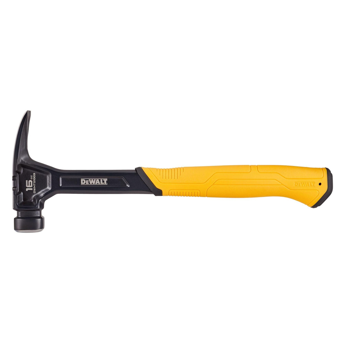 DeWALT® DWHT51003 Hammer, 13 in OAL, Smooth Face Surface, 16 oz Head Steel Head, Straight Claw