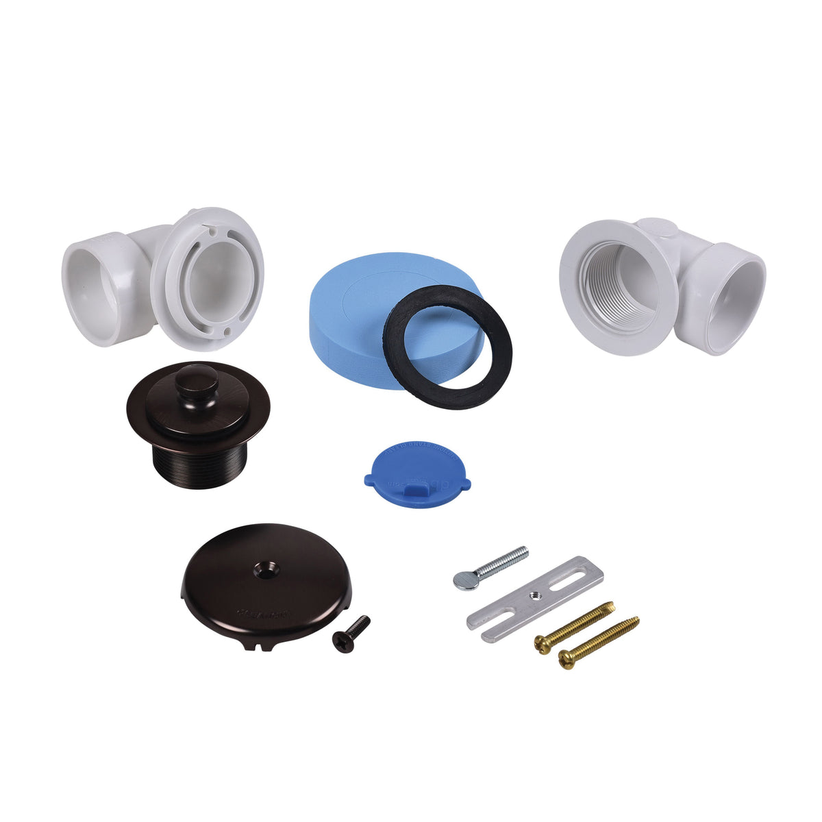 Dearborn® P7225BRB Uni-Lift Bath Waste and Overflow Half Kit, White, Rubbed Bronze, Import
