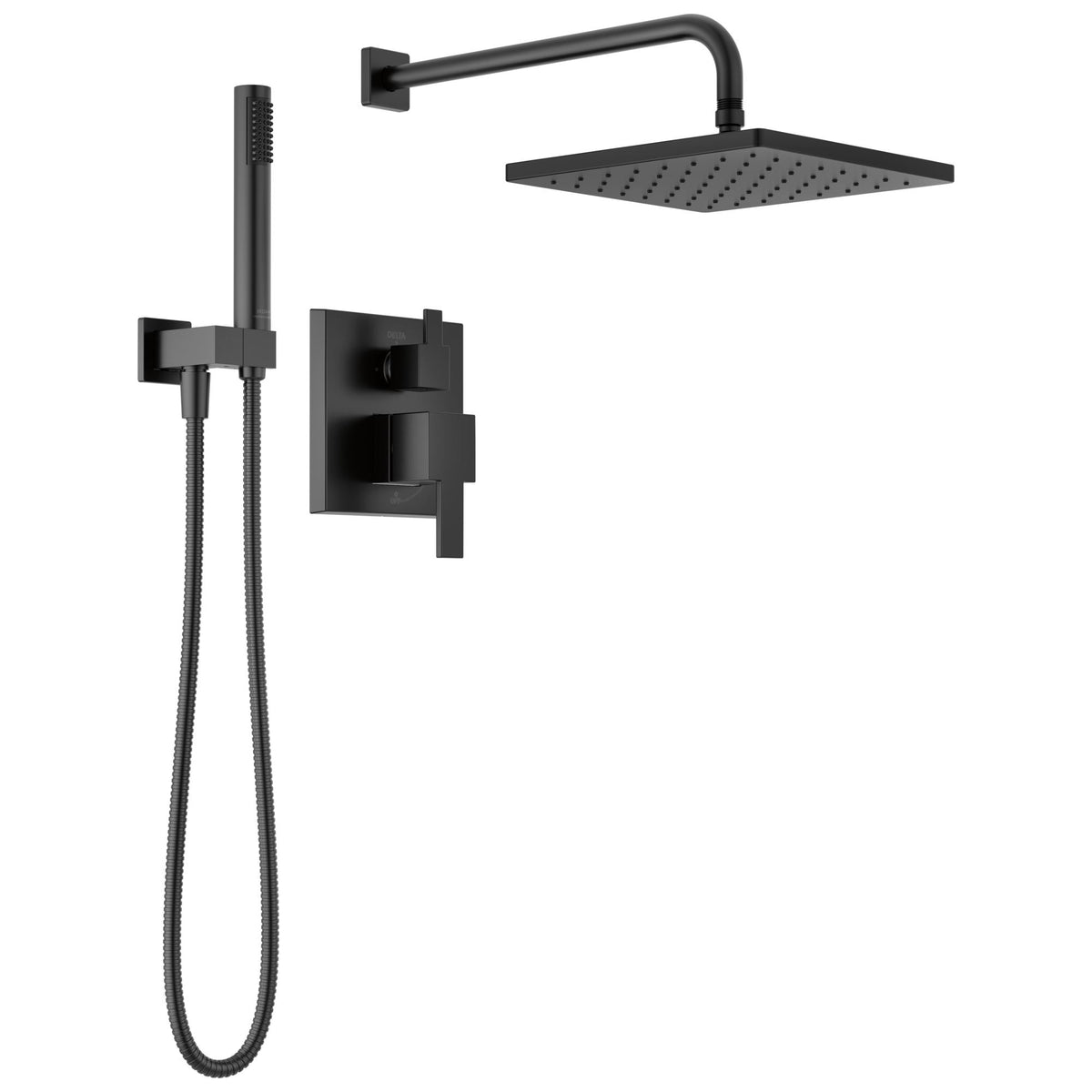 Hand Shower and Rough Valve - Matte Black - Pressure-Balance