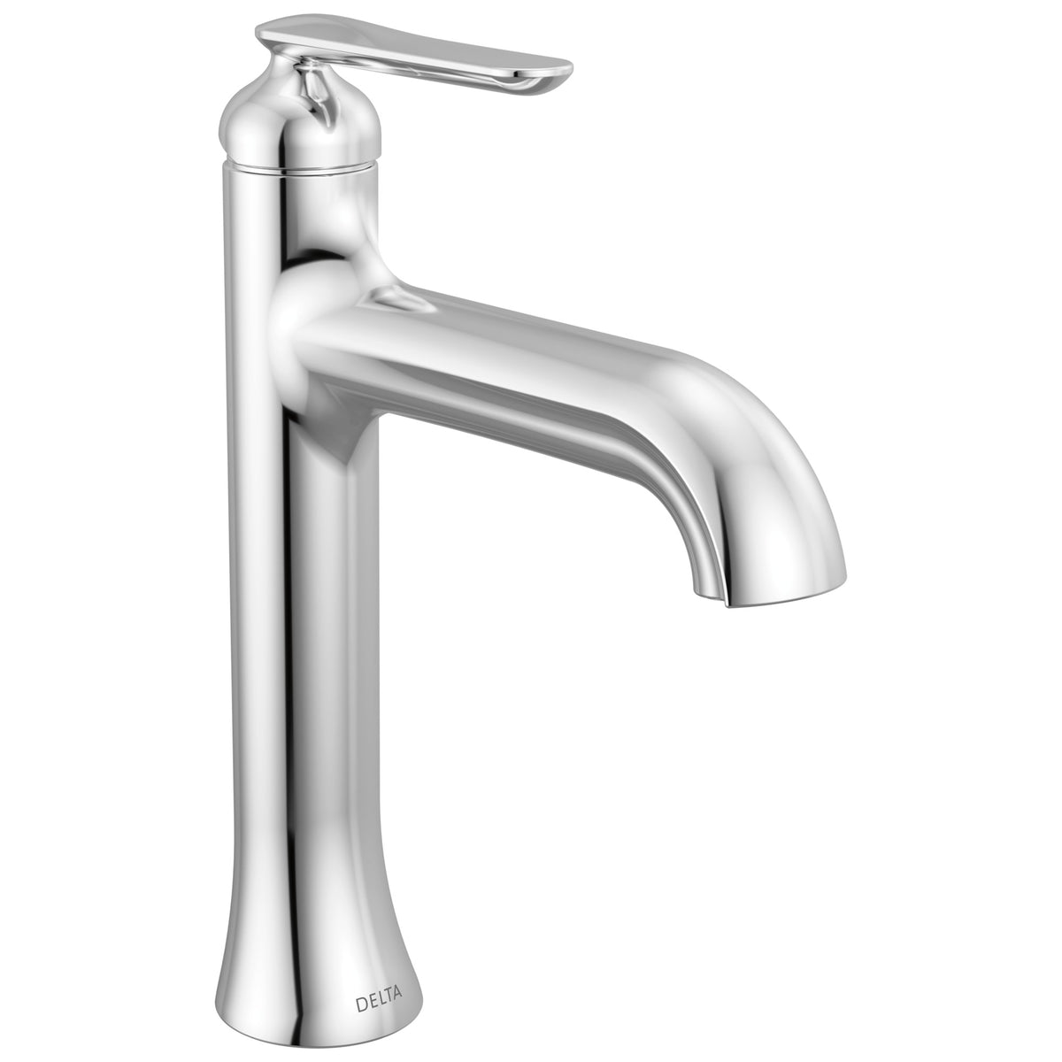 DELTA® 645-PR-DST Bonacci™ Mid-Height Bathroom Faucet, Commercial/Residential, 1.2 gpm Flow Rate, 5-5/16 in H Spout, 1 Handles, 1 Faucet Holes, Lumicoat® Chrome