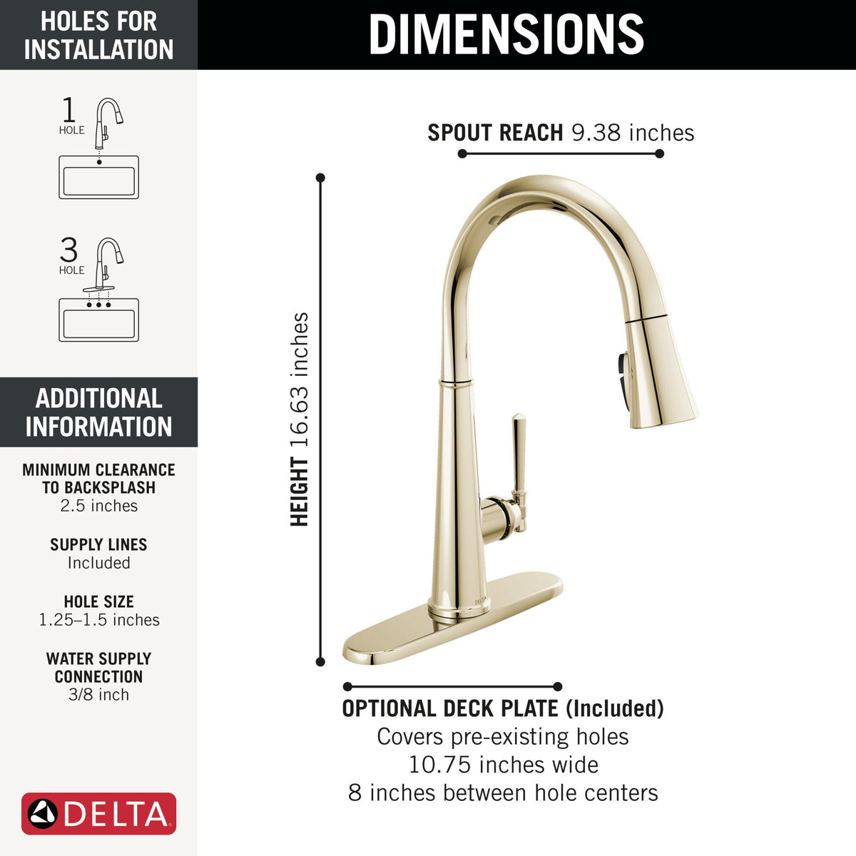 Emmeline - Pull-Down Kitchen Faucet - 9" - Touchless