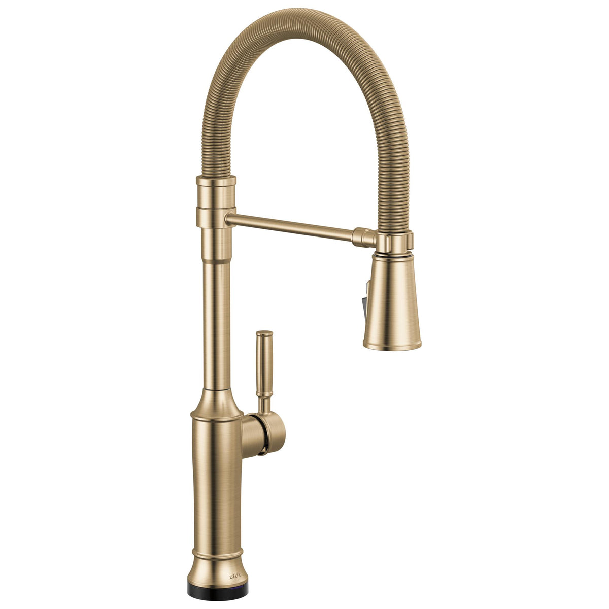 DELTA® 9684TL-CZ-PR-DST Renaldi Spring Faucet, 1.8 gpm Flow Rate, Lumicoat Champagne Bronze, 1 Handles, 1, 3 Faucet Holes
