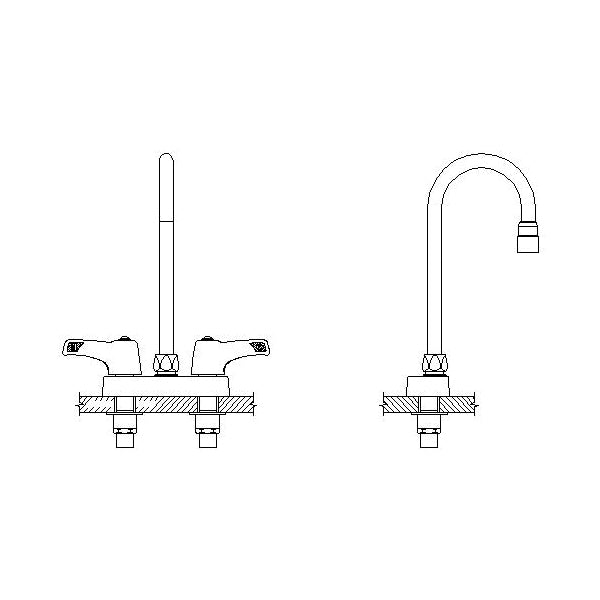 Teck - Heavy Duty Bathroom Sink Faucet - 27C4833-TI