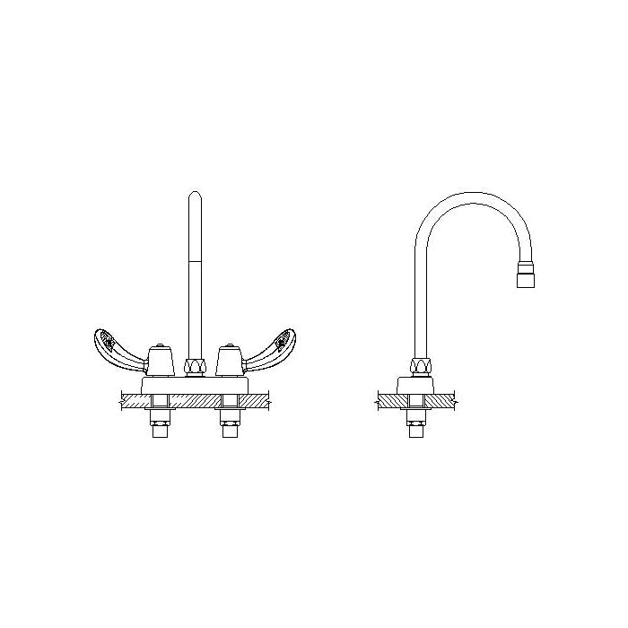 Teck - Heavy Duty Bathroom Sink Faucet - Deck Mount