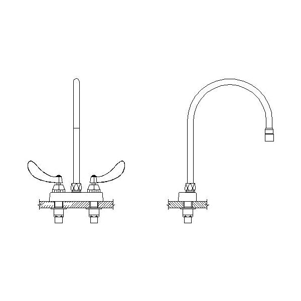 Teck - Heavy Duty Bathroom Sink Faucet - 0.5 GPM - NPSM
