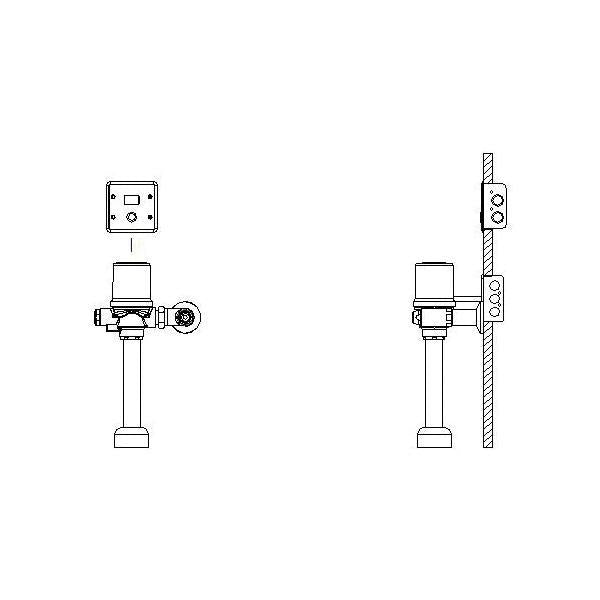 81T - Exposed Electronic Flush Valve - 25 PSI Pressure