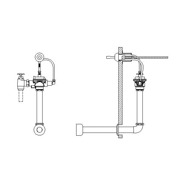 83T - Concealed Manual Flush Valve - 25 GPM