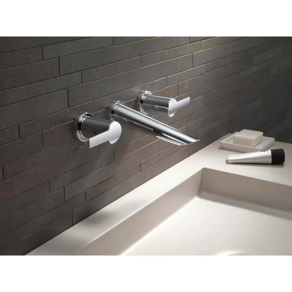 Compel - Bathroom Faucet - 8" Center - Wall Mount