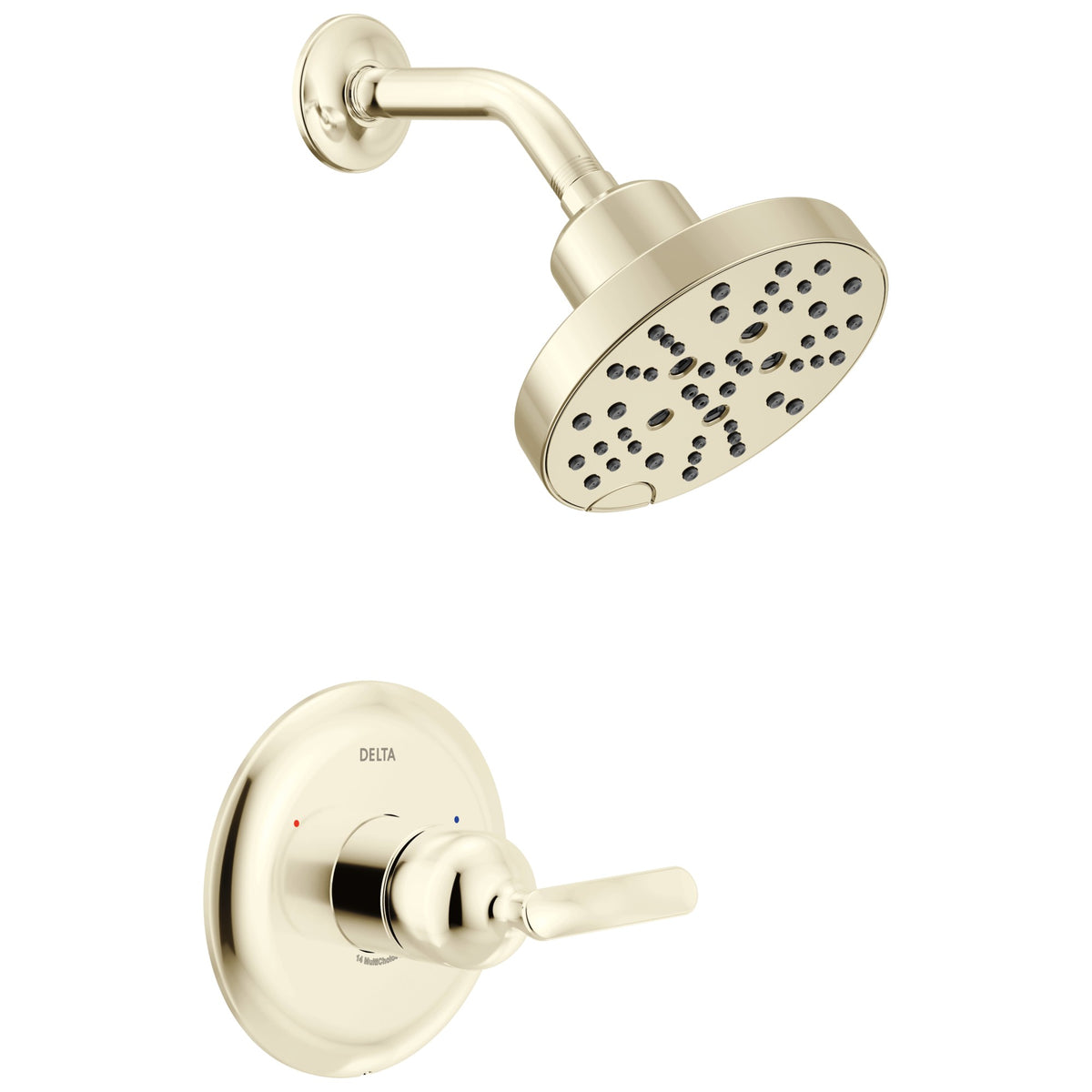 DELTA® T14245-PN-PR 14 Series Shower Trim, 1.75 gpm Shower, Lumicoat® Polished Nickel