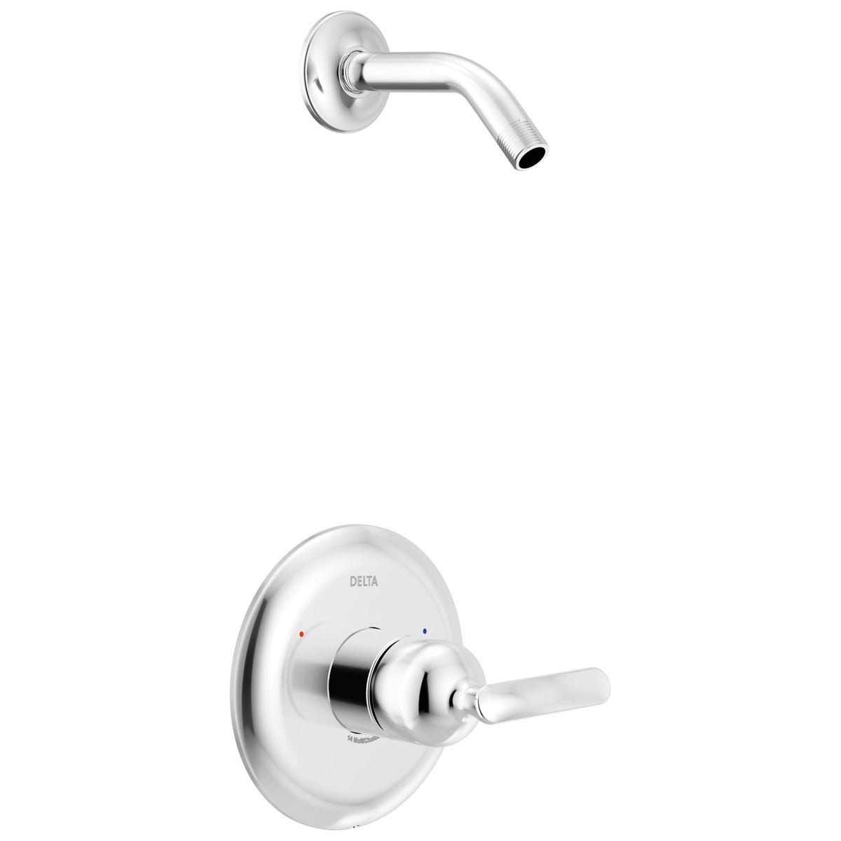 DELTA® T14245-PR-LHD 14 Series Shower Trim, 1.75 gpm Shower, Lumicoat® Chrome