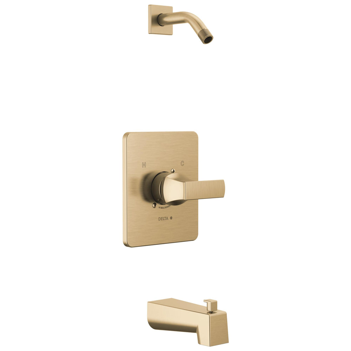 DELTA® T14437-CZLHD 14 Series Standard Tub and Shower, 1.75 gpm Shower, Champagne Bronze