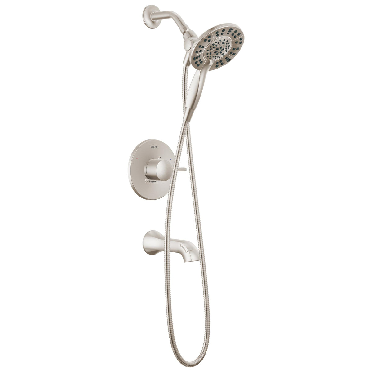 DELTA® T144855-SP-I Round Plate Tub Shower Trim, 1.75 gpm Shower, Spotshield Brushed Nickel