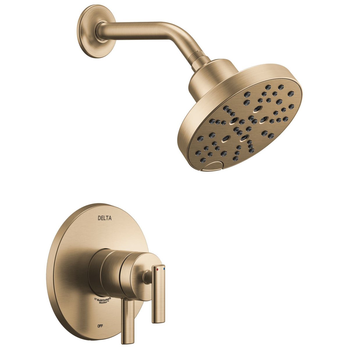 DELTA® T17242-CZ Monitor 17 Shower Trim, 1.75 gpm Shower, Champagne Bronze