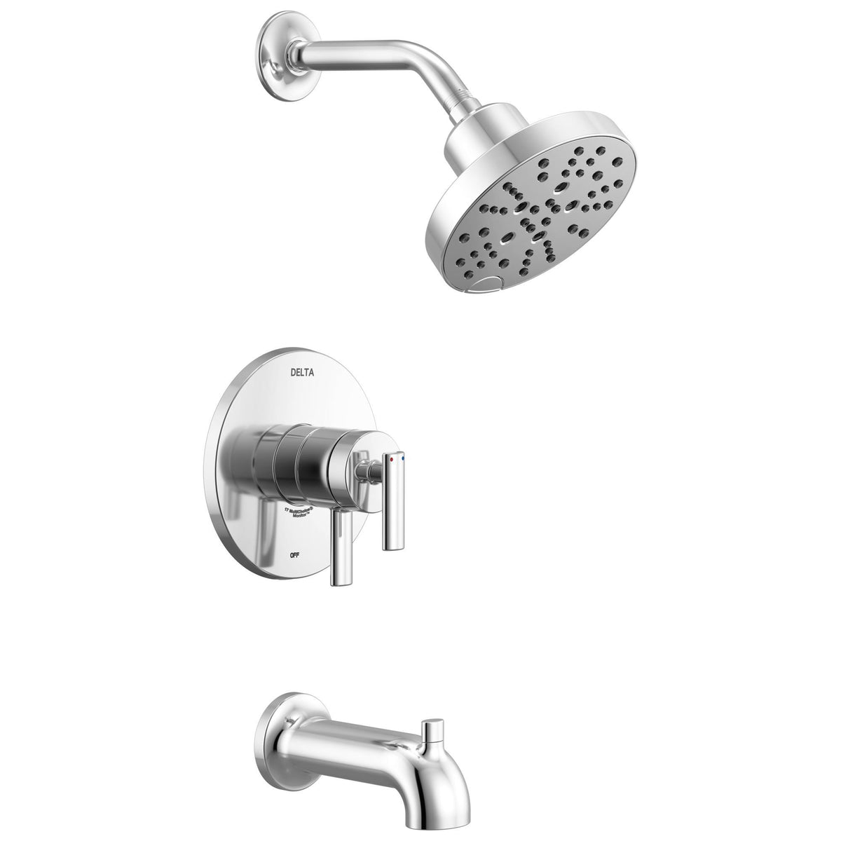 DELTA® T17442 Monitor 17 Tub and Shower Trim, 1.75 gpm Shower, Chrome Plated