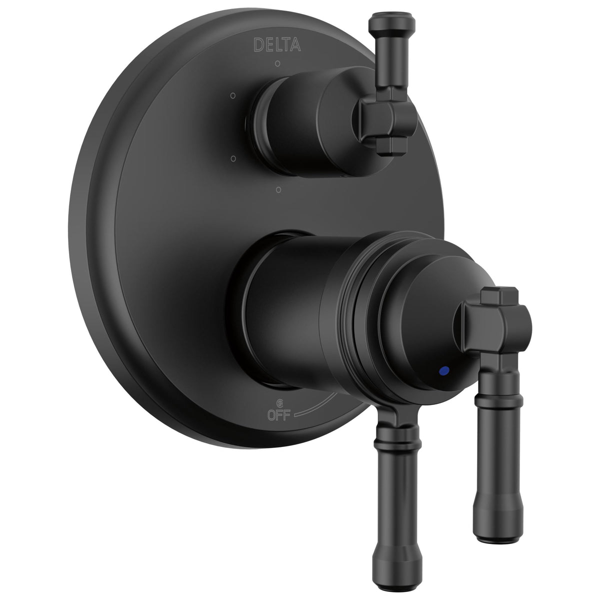 DELTA® T27T984-BL 6-Setting Diverter Trim, 7.2 gpm Valve, Matte Black