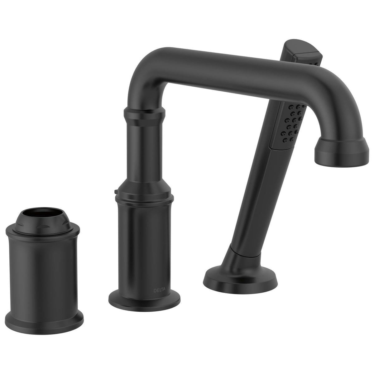 DELTA® T3784-BLLHP Broderick® Traditional Roman Tub Trim, 1.75 gpm Flow Rate, 8 to 16 in Center, Matte Black, 1 Handles, Function: Traditional