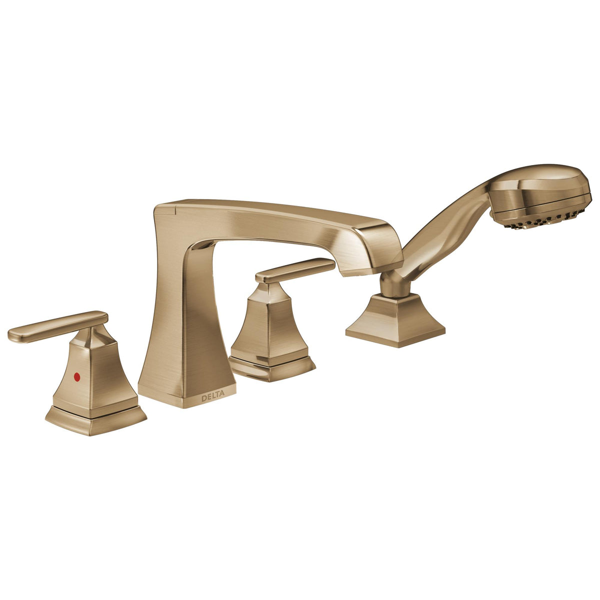 DELTA® T4764-CZ T2764 Ashlyn® Trim Roman Tub Faucet, Commercial, 1.75 gpm Flow Rate, Champagne Bronze, 2 Handles, Function: Tub Filler, Import