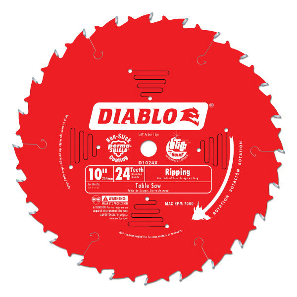 Circular Saw Blade - 10" Dia x 0.071" Thk - 24 Teeth