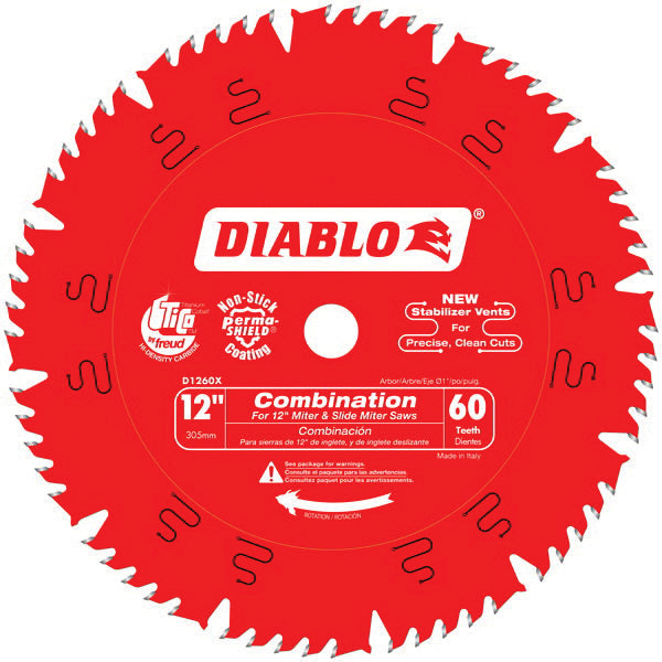 Circular Saw Blade - 12" Dia x 0.071" Thk - 60 Teeth